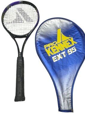pro kennex precept tennis racquet & case 95 sq. in. purple black READ